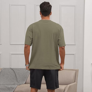 Suministro Directo de Camisetas Lisas de Algodón 100% Pesado, Corte Holgado, Cuello Redondo, Mangas Regulares, Bajo Costo, Para Todo el Año, Estilo Hip Hop - Product Image 4