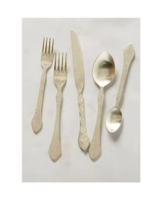 ชุดช้อนส้อมสแตนเลสสีเงิน304 18/8พรีเมี่ยมสำหรับร้านอาหารโรงแรม - Product Image 1