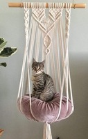 Hamac en macramé, meuble suspendu pour chat, panier en coton bohème, fait main, écologique, de haute qualité
