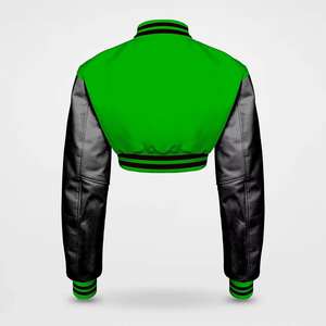 Veste courte à col montant pour femme, style baseball, manches longues, streetwear tendance, satin teinté - Product Image 5