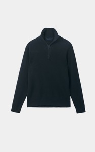 Pull en coton chaud d'hiver à col zippé mi-haut de style nouveau, tricoté, vêtement en laine pour hommes d'Europe et d'Amérique - Product Image 5