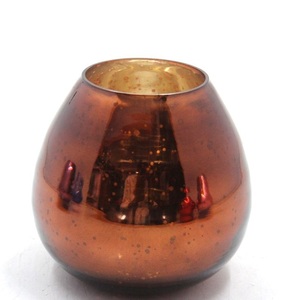 Diseño de lujo Material de vidrio Color rojo mate Acabado antiguo Portavelas votivo para decoraciones para el hogar hecho a mano - Product Image 2