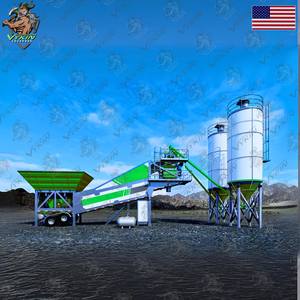 Usine de béton 80TPH USA-pour la production de béton-Qualité USA-Expédition DDP incluse-Usine de béton mobile VYKIN MCP - Product Image 1