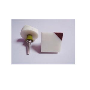 Bouton de luxe blanc et marbre, poignée de tiroir d'armoire, meubles en laiton, bouton de marbre décoratif avec vente de produits - Product Image 6