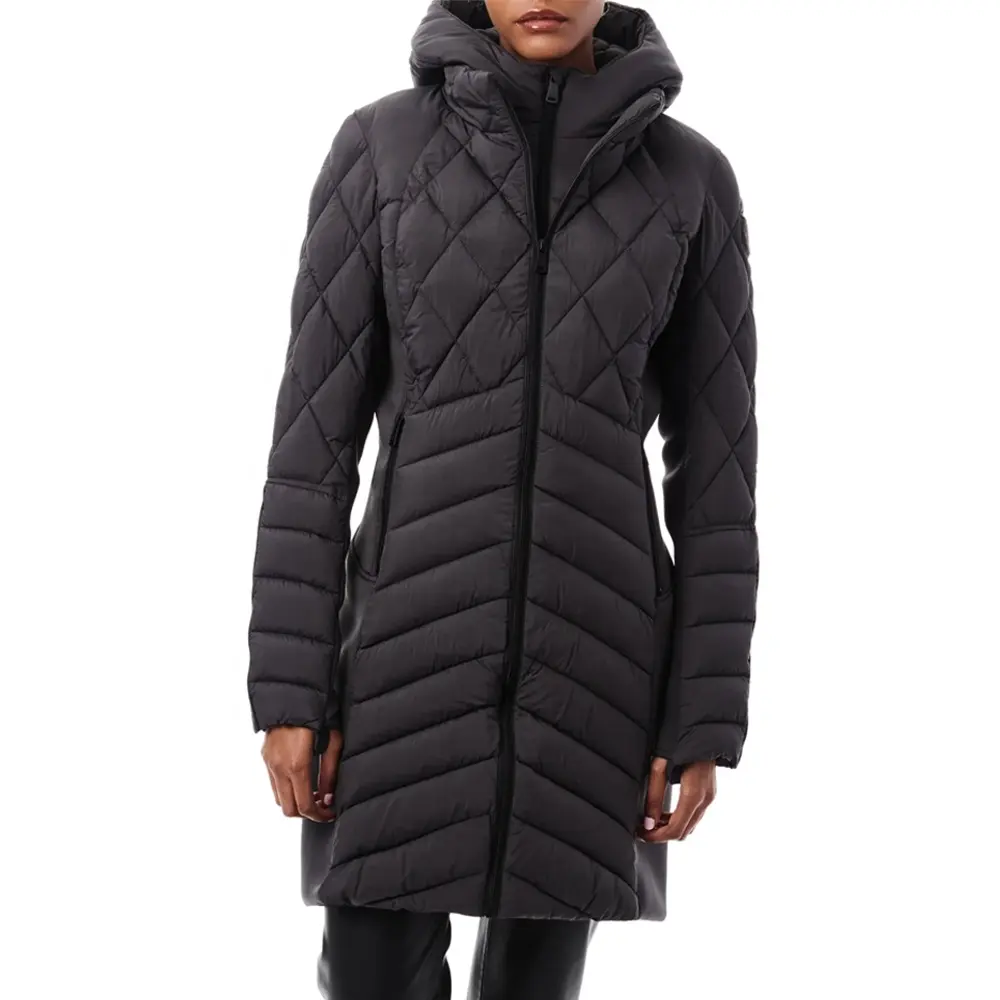 Capispalla stile moda da donna Casual a maniche lunghe cappotti di cotone stile invernale cappotti da donna con cerniera piumini