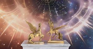 Paire de Figurines de Cheval Volant Art Déco en Laiton, Sculpture Élégante, Objets de Collection pour la Décoration de la Maison, Statues d'Animaux - Product Image 3