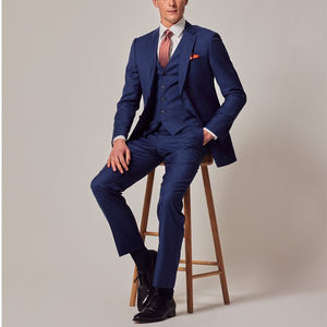 Elegante traje de 3 piezas Slim Fit vestido de novia doble botonadura a rayas hombres PANA cuello mandarín trajes traje de graduación Formal Homme - Product Image 4