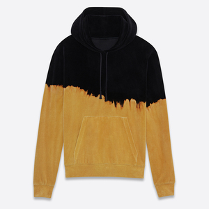 Sudadera de terciopelo personalizada para hombre y mujer, jersey de chándal de dos colores, ropa de calle con capucha, venta al por mayor - Product Image 3