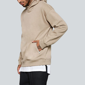 Custom Fashion Slub Knit Gym Hoodie With Zippered Front Pockets Hoodies - Product Image 3