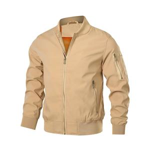 Blouson aviateur vintage pour homme avec col montant et appliques, mélange polyester/coton, veste d'hiver - Product Image 4