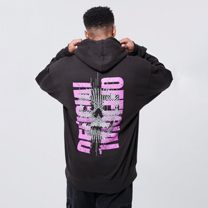 Men's Oversized <b>Black</b> Hooded Sweatshirt Casual <b>Fleece</b> Pullover Regular Fit Solid Color Pocket Design Winter Wear 100% Cotton - Product Image 6