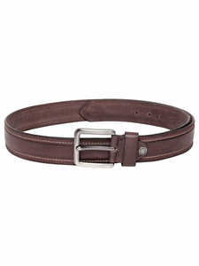 Cinturón de cuero de piel de grano superior informal para hombre sólido - Product Image 2