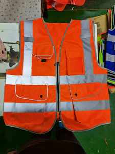 Chaleco de Seguridad Reflectante Personalizado, Chaqueta de Poliéster Impermeable con LED Intermitente, Logotipo Personalizado, Alta Visibilidad, Unisex, Ropa de Trabajo - Product Image 3