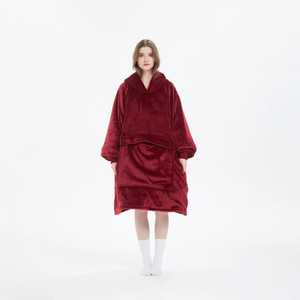 Nueva Sudadera con Capucha de Forro Polar de Doble Cara para Mujer, Estilo Manta, Talla Grande, Bolsillos Grandes, Cálida, Holgada, para Parejas, Sudadera Tipo Bata para Mujer y Hombre - Product Image 4