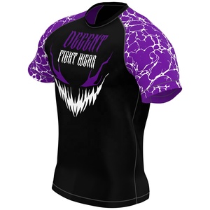 Conjunto de Rashguard y Pantalones Cortos de BJJ Personalizados para Hombre, Camiseta de Compresión de Manga Larga Sublimada para MMA y Grappling - Product Image 2