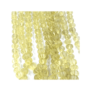 Piedra Preciosa de Cuarzo Limón Natural de Primera Calidad, Forma de Calabaza, 14 Pulgadas, Tamaño Aproximado de 8 mm, para la Elaboración de Joyas - Product Image 3