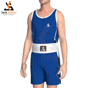 Conjuntos de Uniformes de Boxeo, Ropa de Competición de Ajuste Personalizado, Logotipo Personalizado, 100% Poliéster, Absorbe la Humedad, Transpirable, Ligero - Product Image 5