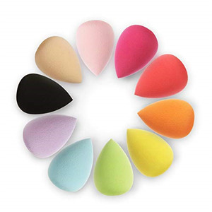 XUNFUJI <span class=keywords><strong>Éponge</strong></span> de <span class=keywords><strong>Maquillage</strong></span> Visage en Forme de Goutte d'Eau Noire, Plus Grande, Sans Latex, <span class=keywords><strong>Utilisation</strong></span> Sèche/Humide, Emballage Boîte/Sac/Individuel - Product Image 5