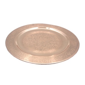 Taille/forme personnalisée ronde pour plaque de chargeur Design élégant de haute qualité avec plats et assiettes martelés écologiques - Product Image 4