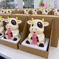 Jouet Squishy Vache Mignonne en PU à Remontée Lente, Anti-Stress et Décompression pour Adultes, Vente en Gros