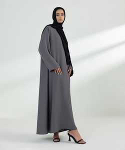 Vestido Abaya Modesto de 3 Capas de Chifón Abierto, Estilo Kimono 2025, Transpirable, Elegante, con Dobladillo Grande, Ropa Islámica para Mujer Musulmana - Product Image 5