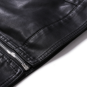 Chaqueta OEM de piel sintética con logotipo personalizado para hombre, chaquetas personalizadas para hombre, prendas de vestir de piel sintética para hombre. - Product Image 3