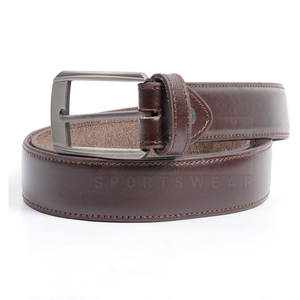 Ceintures décontractées personnalisables pour hommes fabriquées professionnellement avec cuir de vache à grain supérieur durable, bonne conception à boucle ardillon - Product Image 5