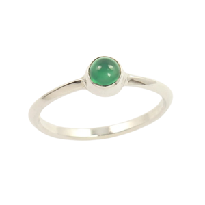Plata de Ley 925 sólida, cabujón de ónix verde Natural, piedra preciosa, anillo hecho a mano, joyería de plata de ley 925, anillo estampado, joyería - Product Image 1