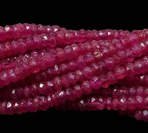Chất Lượng Cao Của <span class=keywords><strong>Ruby</strong></span> Mặt Hạt <span class=keywords><strong>Ruby</strong></span> Sợi Đá Quý Lỏng Hạt 3*4Mm Vòng Hình Dạng Sợi Cho Đồ Trang Sức Làm - Product Image 2