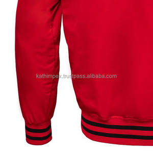 Venta al por mayor rojo negro elegante ligero transpirable satén chaquetas de los hombres ideales para Casual y Streetwear pedido al por mayor - Product Image 6