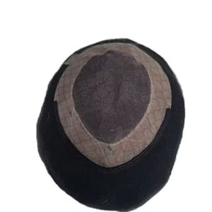 Toupet en cheveux humains Remy indiens de style Yaki Taz Hair BD, trame unique pour système capillaire pour hommes en dentelle - Product Image 5