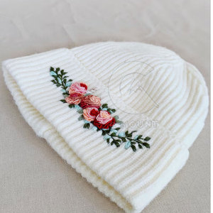 Premium Quality Latest Design Embroidery <b>Beanie</b> <b>Hats</b> Wholesale 100% <b>Wool</b> & Cotton Jacquard Customized Embroidery <b>Beanie</b> <b>Hats</b> - Product Image 4