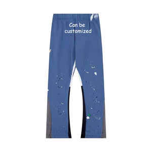 2025 haute qualité décontracté évasé survêtement survêtement pantalon Patchwork ceinture élastique empilé Flare pantalons de survêtement fabriqués par RAM industrie - Product Image 3