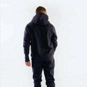 Sweat-shirt à capuche ample et respirant pour homme, en molleton de coton mélangé avec broderie 3D, collection Hiver 2025 – Style décontracté - Product Image 5