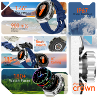 Jam Tangan Pintar 2-in-1 dengan Earbud TWS GPS NFC Layar Bulat 3D Monitor Detak Jantung Tekanan Darah Oksigen Darah untuk Android IOS