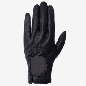 Gants de golf en cuir de mouton Cabretta respirants à doigts entiers avec logo brodé personnalisé OEM en gros - Product Image 1