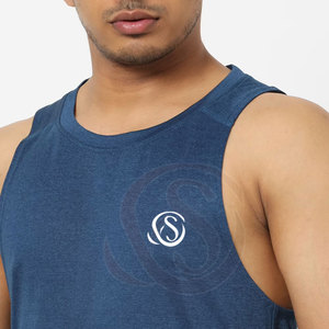 STYLEGRAM WEARS Débardeur respirant en coton/fibre de bambou pour homme avec col rond pour la gym, le fitness, l'entraînement, le yoga, sans manches - Product Image 5