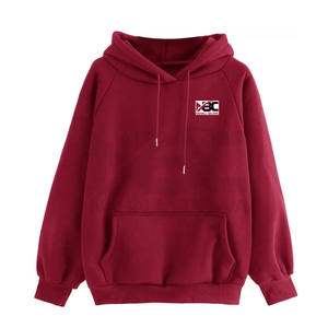 Venta al por mayor de alta calidad de lana de talla grande con capucha logotipo personalizado Puff impresión en blanco ropa de invierno para gimnasio Fitness patrón sólido - Product Image 4