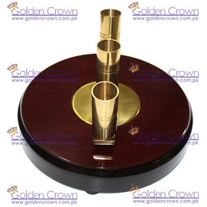 Base de asta de bandera ceremonial de palisandro de alta calidad de tres postes | Proveedor de base de asta de bandera ceremonial - Product Image 3