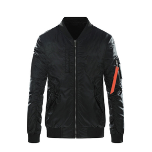 Chaqueta bomber impermeable informal OEM para hombre, cortavientos de poliéster con cremallera y logotipo frontal, características de vuelo impermeables - Product Image 2