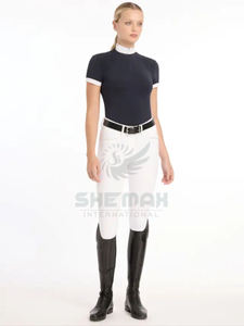 Camisa de equitación para mujer, blusa ecuestre ajustada a medida con material elástico de secado rápido para espectáculos de equitación - Product Image 2