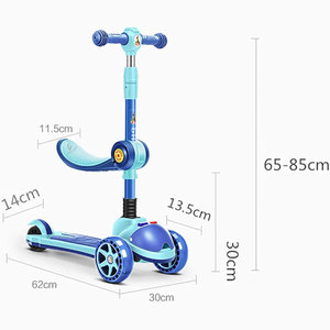 Scooter Eléctrico de Acero de 3 Ruedas para Niños, Plegable, con Luces y Sonidos para Jugar al Aire Libre - Product Image 3