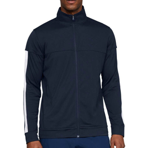 Top Selling Wholesale Custom Men's Melange Fabric Sport Jacket Stand Collar Casual Full Zip Outerwear Apparel Softshell Jackets - Product Image 5