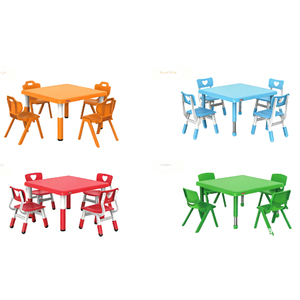Ensemble table et chaises colorées Montessori pour enfants, <span class=keywords><strong>maternelle</strong></span>, garderie, tout-petits, salle d'étude, meubles d'apprentissage - Product Image 3