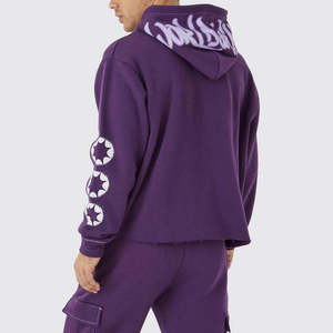 Survêtement lourd hommes coton logo personnalisé à capuche et pantalon de survêtement imprimé moderne streetwear élégant mode en gros - Product Image 3