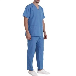 Le doux réutilisable été hôpital gommage costumes extensible respirant hommes ensembles soins infirmiers gommage uniforme à vendre au meilleur prix OEM - Product Image 4