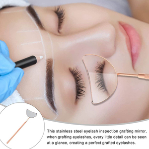 Miroirs à cils éclairés de luxe, double face, pliables, logo personnalisé, outil de beauté portable compact, extension de cils - Product Image 6