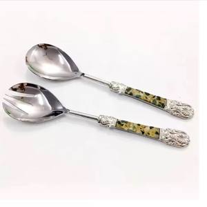 Ensemble de couverts en acier inoxydable écologique de haute qualité, couleur personnalisée, design moderne classique, placage chromé, élégant pour hôtel - Product Image 6