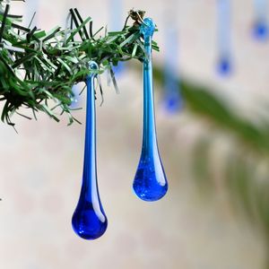 Lustre en forme de goutte d'eau bleue fait à la main, ornements de sapin de noël, cadeau en gros CL-147 - Product Image 2