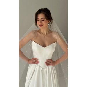 <b>Corset</b> Wedding Dress V-waistline Boho Wedding Dress - Product Image 3